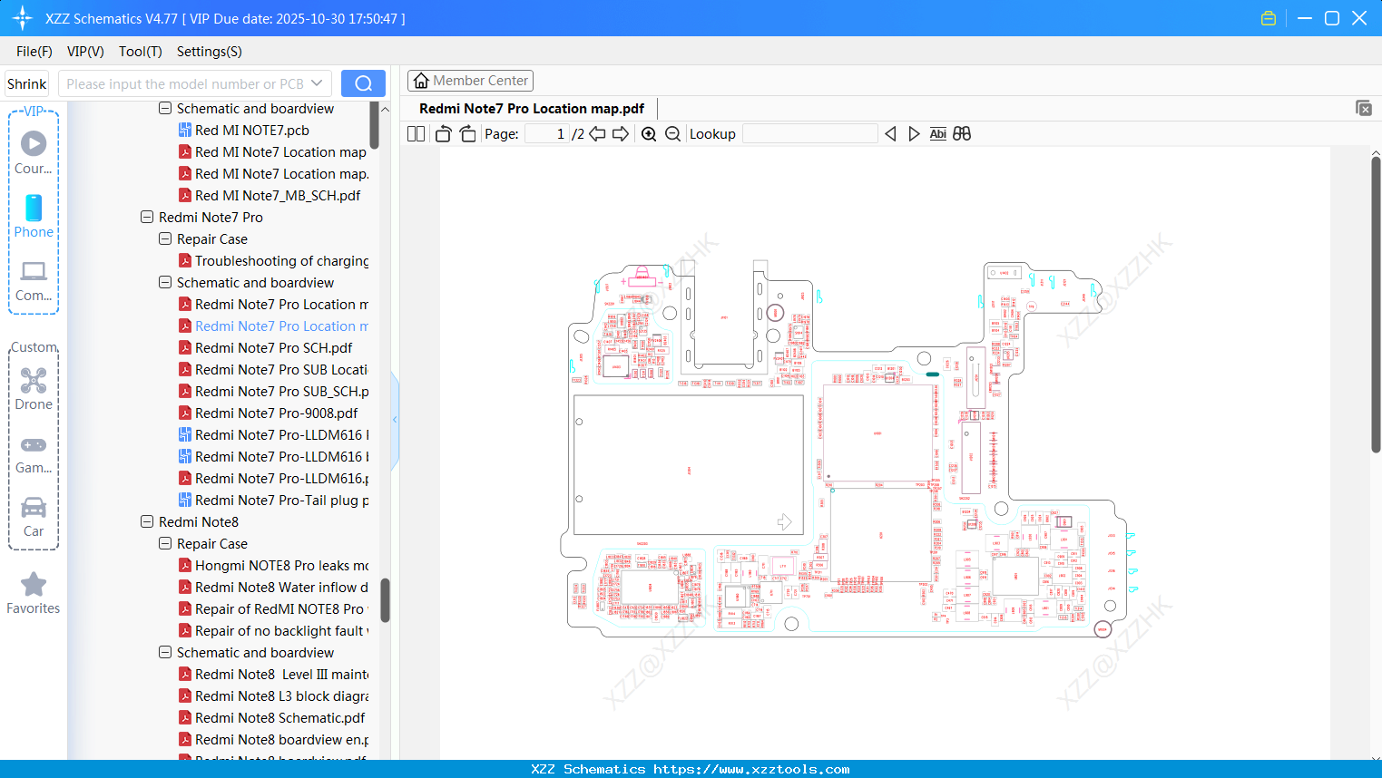 Xiaomi Redmi Note7 Pro Location Map